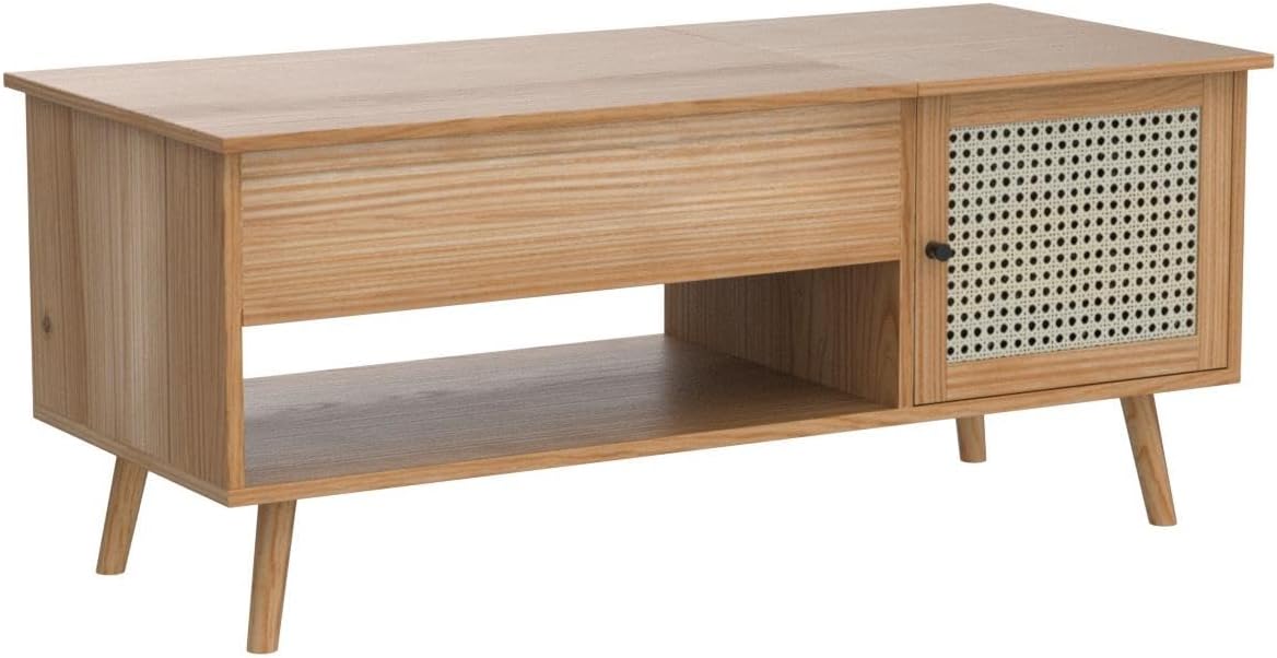 Lift Top Coffee Table with Hidden Compartment, Big Storage Space & Adjustable Storage