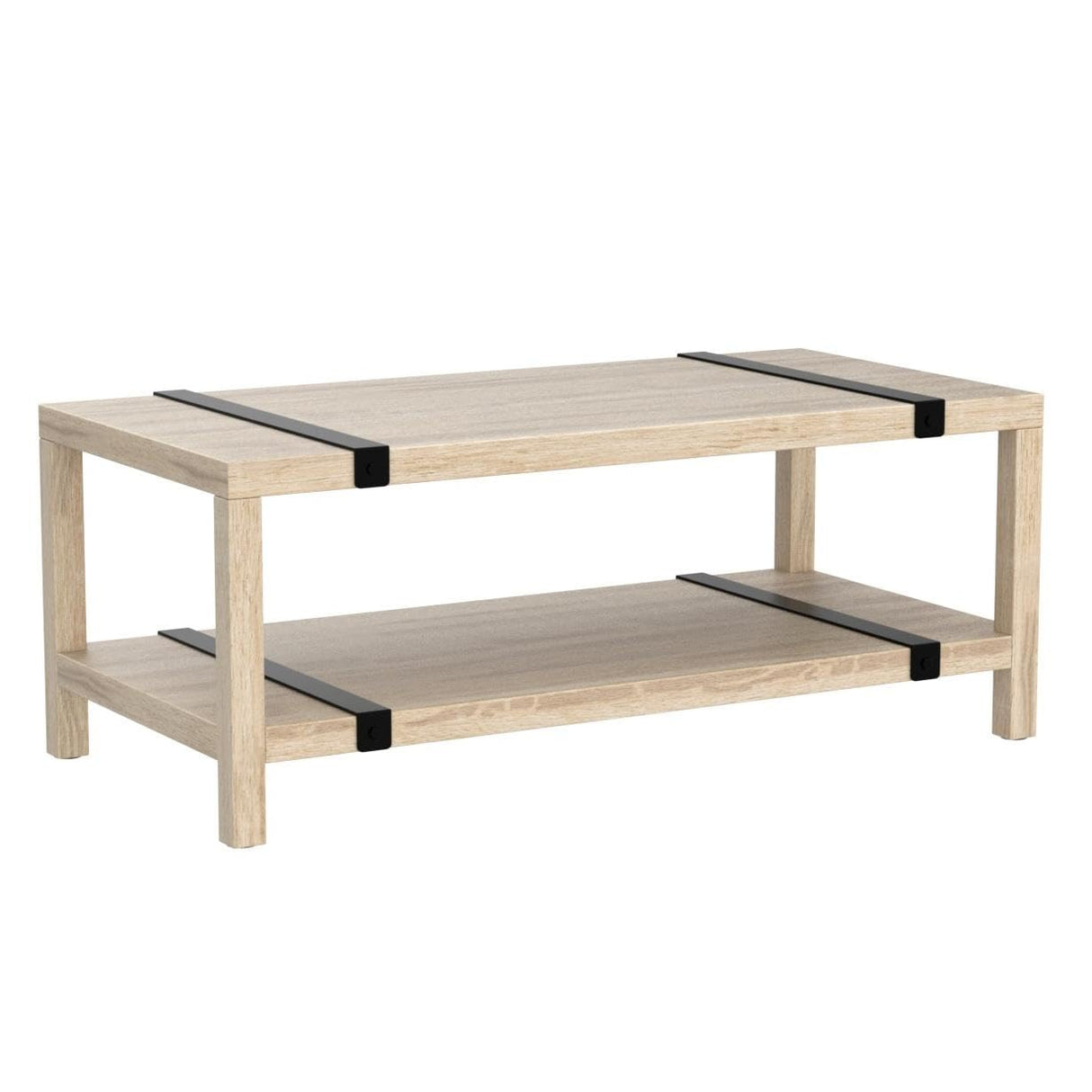 Industrial Rectangular Wood Coffee Table 2023 Collection - Living Room Furniture-