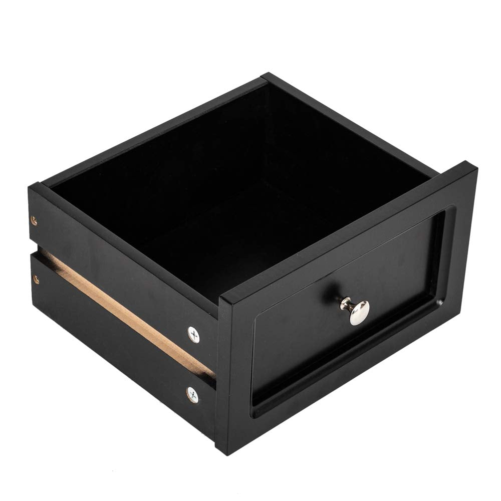 Black Nightstand Set of 2 for Bedroom, Vintage Small Night Stand with Drawers, Farmhouse Side Table,