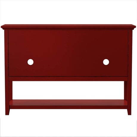 Charlotte Classic Glass Door Storage Buffet, 52 Inch, Red