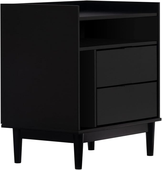 Blythe Mid-Century Modern Tray-Top Storage Nightstand