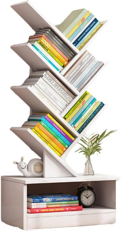 360° Rotating Bookshelf, Floor-Standing Bookcase Organizer