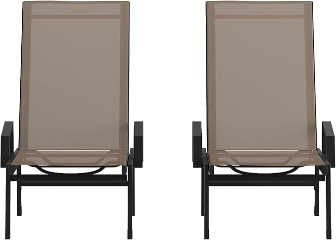 Brazos Adjustable Chaise Lounge Chair with Arms
