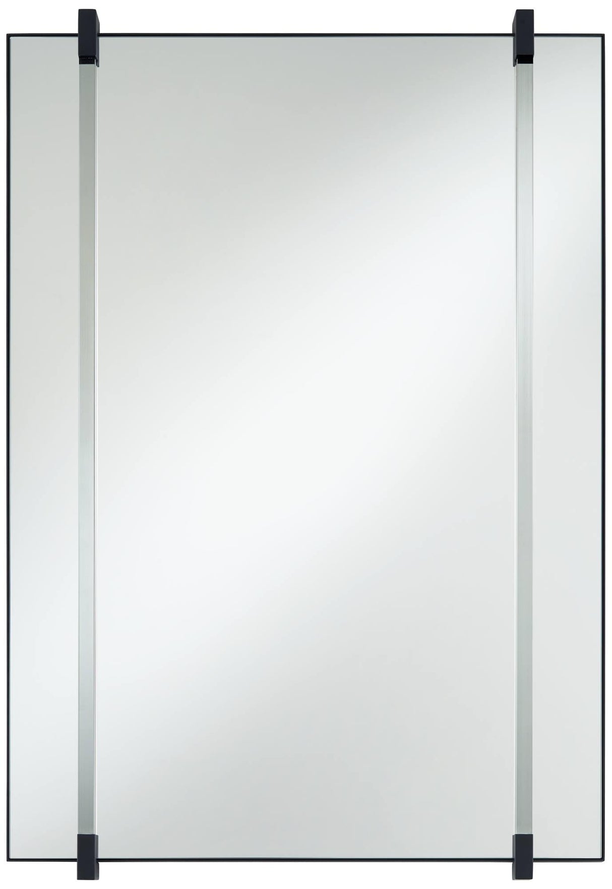 Ladonna Matte Black 26" x 37 1/2" Rectangular Wall Mirror