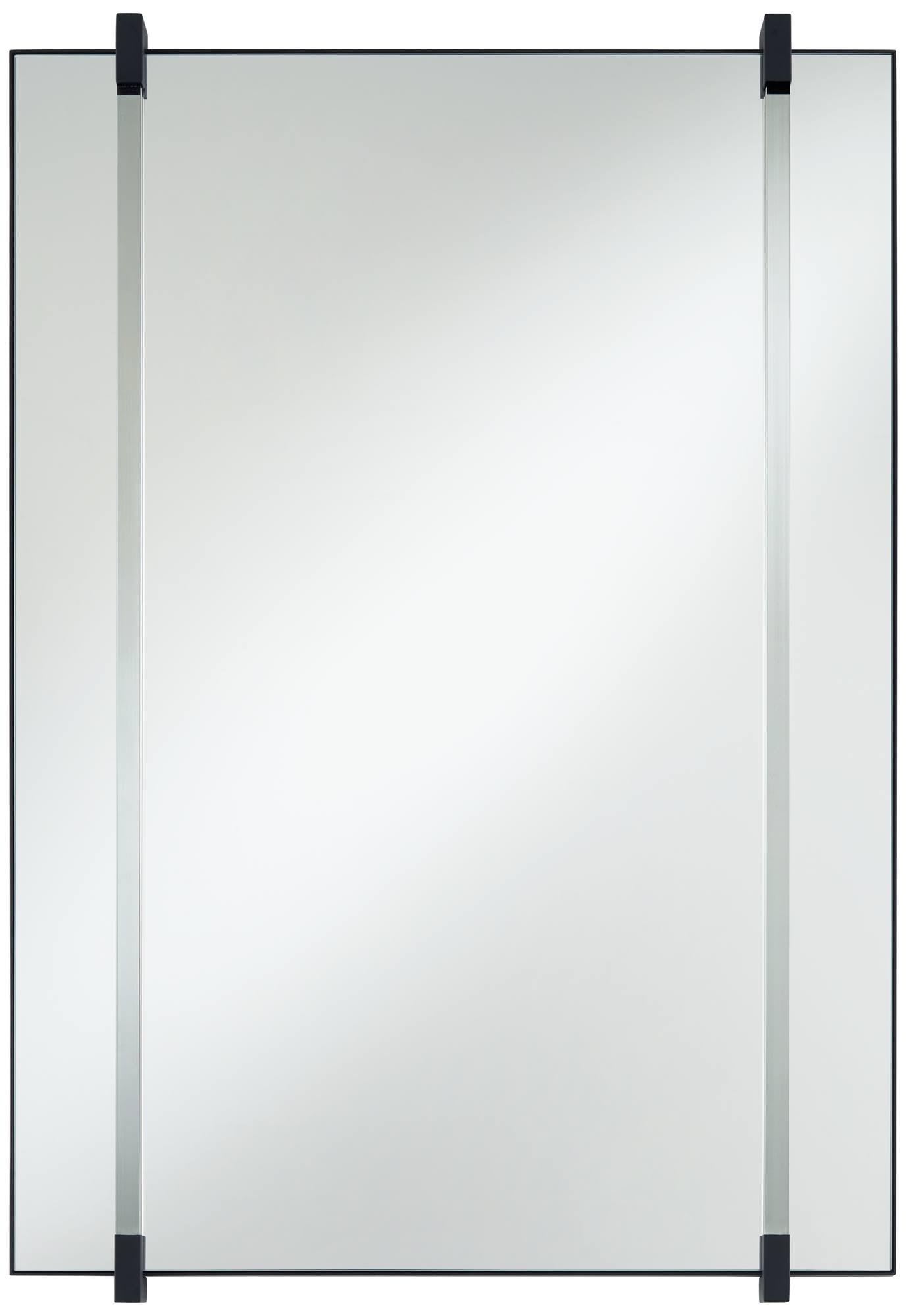 Ladonna Matte Black 26" x 37 1/2" Rectangular Wall Mirror
