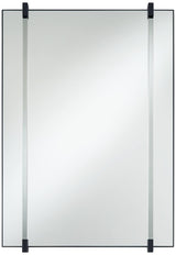 Ladonna Matte Black 26" x 37 1/2" Rectangular Wall Mirror