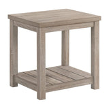 3-Piece Wood Occasional Coffee Table Set in Gray