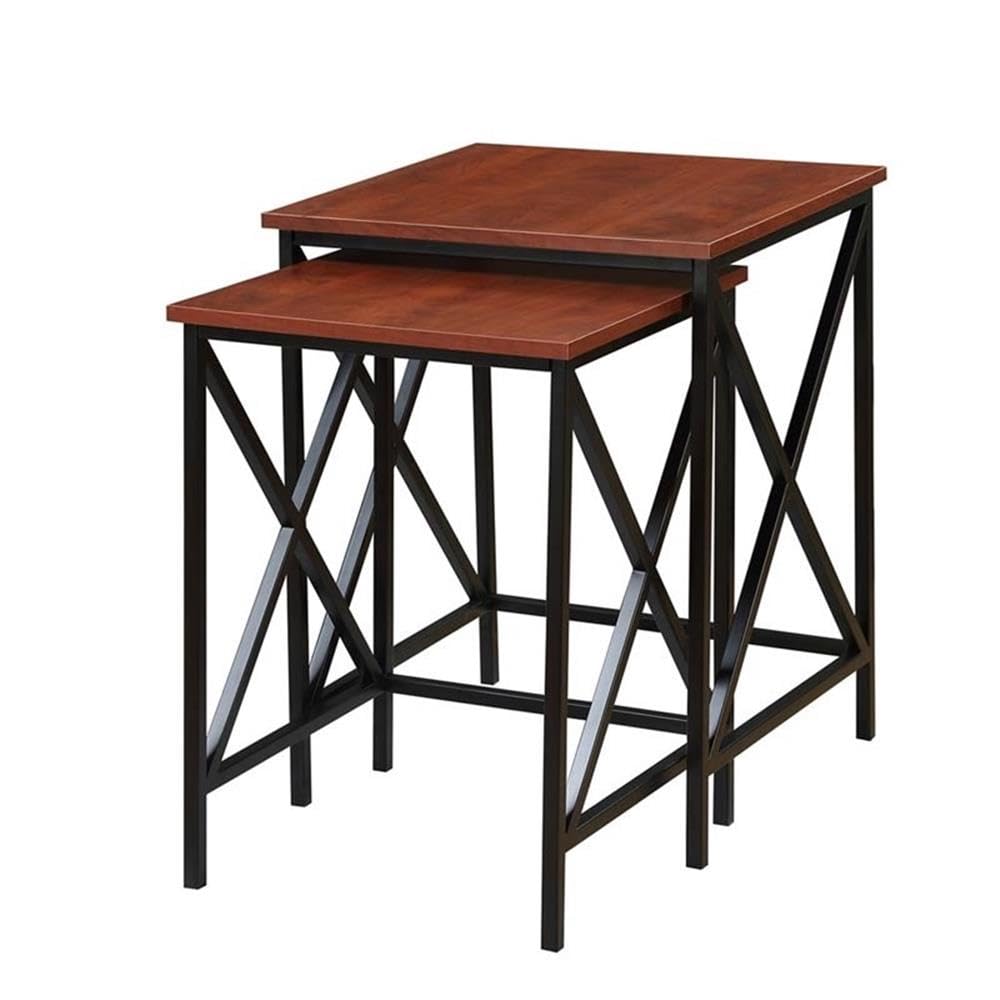 2 Piece Nesting End Table Set in Cherry