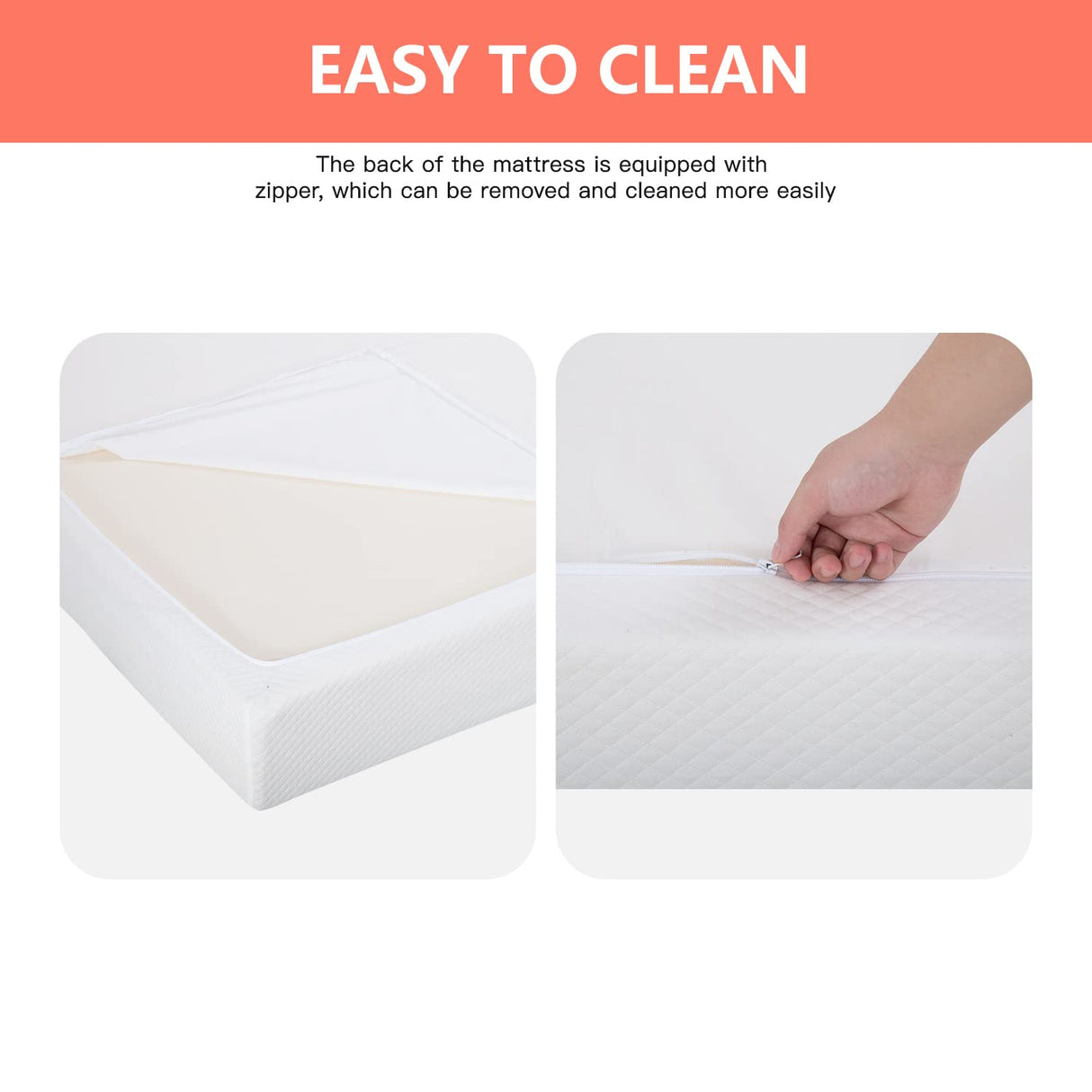 5 Inch Gel Memory Foam Mattress Medium-Firm Mattress for Pressure Relief & Cooler Sleep