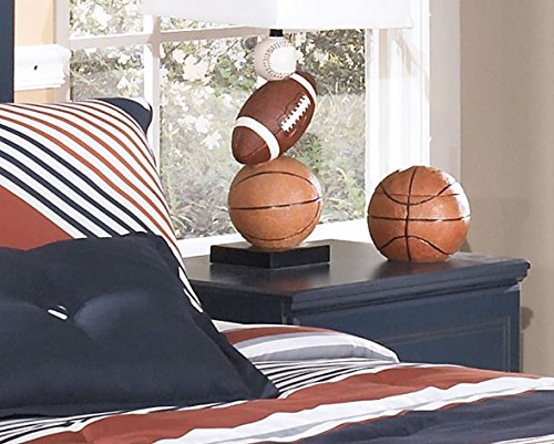 Youth Athletic Table Lamp - Baseball & Football Design 24"