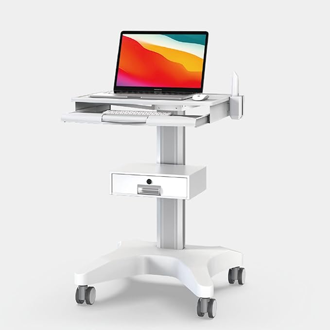 Medical Trolley with Monitor Mount and Oral Scanner Holder, Dental Clinic Cart with Wheels for Hospital Beauty Salon (OC-1T)
