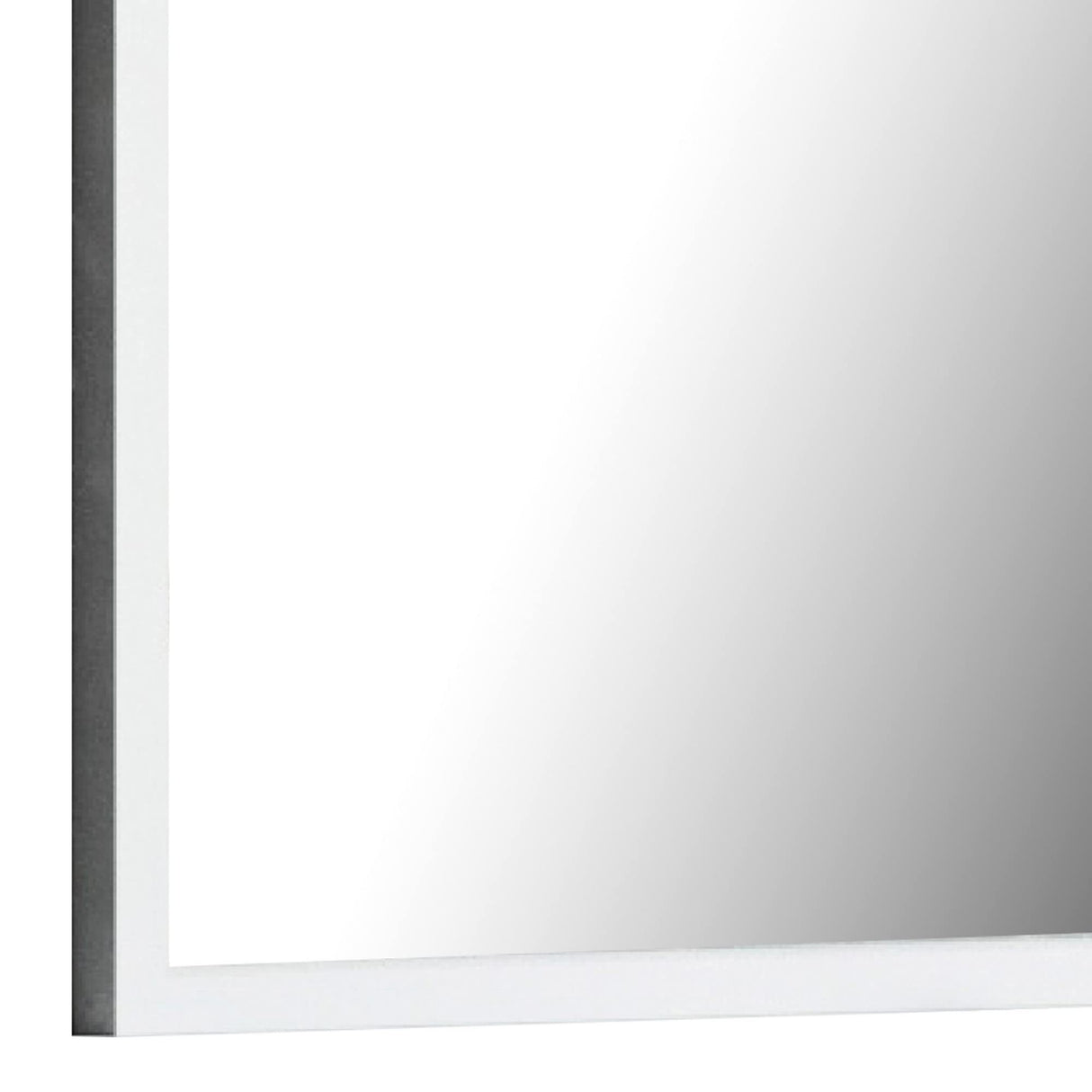 Benjara Noe 40 Inch Modern Mirror, Wood Frame, Portrai