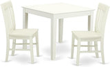 OXNO5-MAH-W 5 Piece Dining Set Includes a Square Dinner Table