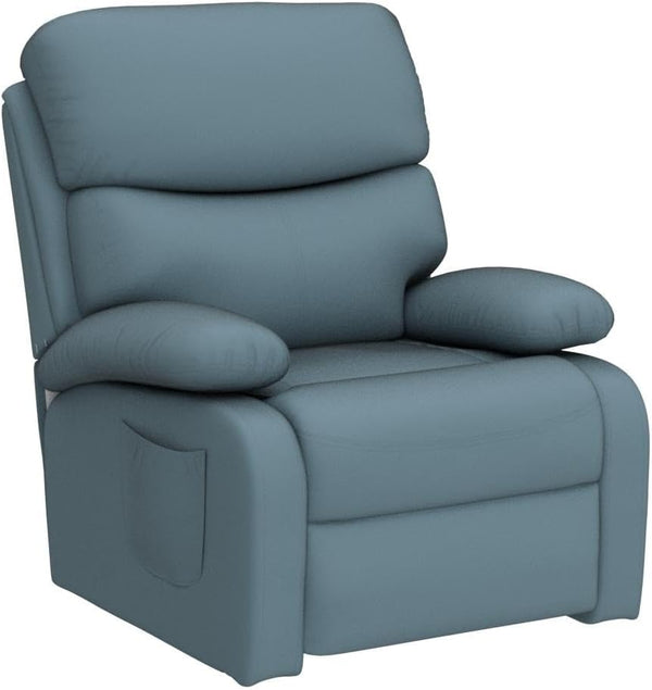 hzlagm Electric Lift Recliner, Power Lift Recliner Chair with Waterproof Fabric, Lift Chair with Side Pocket and Remote Control, Easy to Operate, Grey Blue