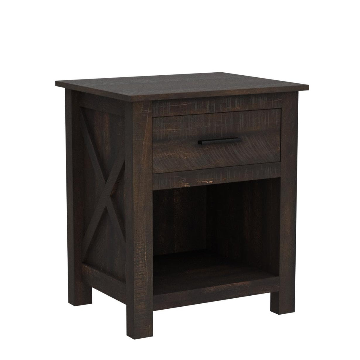 Farmhouse Nightstand - Wooden Bedroom Night Stand