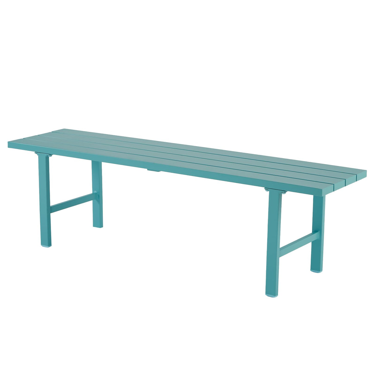 Aluminum Outdoor Benches Weatherproof, 53'' Long Front Porch Bench Backless