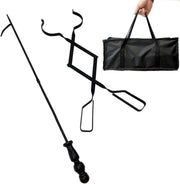 Heavy Duty 32 inch Long Campfire Bonfire Poker Stick 25 Inch Fireplace Tong