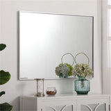 36" x 27" Contemporary Metal Frame Mirror in Silver