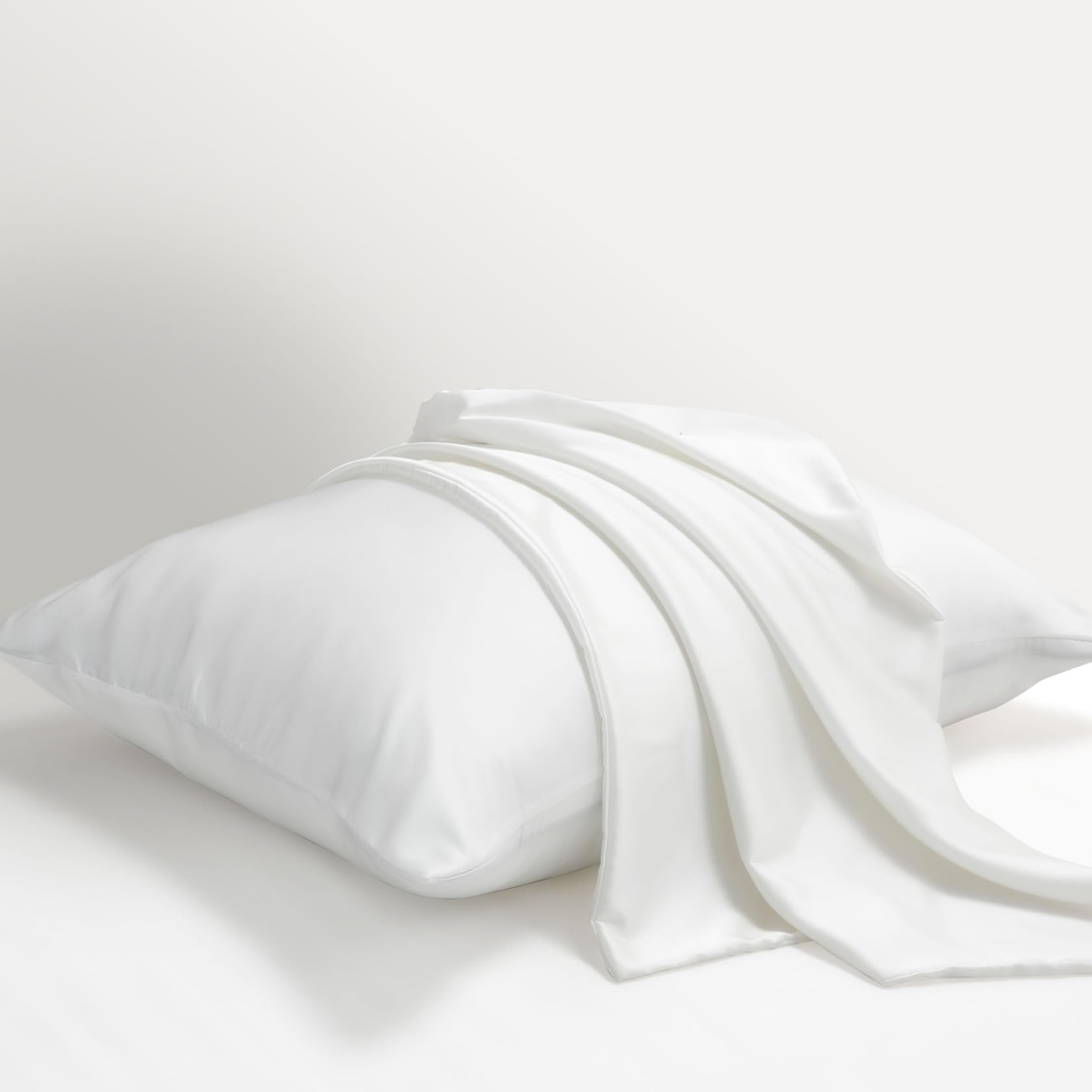 100% Mulberry Silk Pillowcase Set of 2, Queen Size Silk Pillow