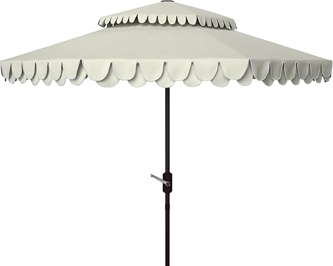 PAT8206A Outdoor Elegant Valance Navy and White 9-Foot Double Top UV Protected