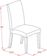 East West Furniture PSDR6C-MAH-01 6 Piece Dining Set Contains a Rectangle Kitchen Table with Butterfly Leaf and 4 Cream Linen Fabric Parson Chairs with a Bench, 32x60 Inch