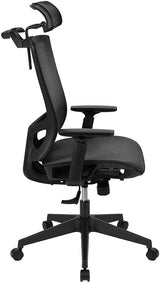 Ergonomic Mesh Office Chair with Synchro-Tilt, Pivot Adjustable Headrest, Lumbar