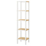 5-Tier Bamboo Bathroom Shelf, Narrow Shelving Unit, Multifunctional Storage