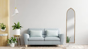 Full Length Wall Mirror for Bedroom, Arched Gold Mirror
