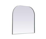 Decor Blaire 36x34 Arch Modern MDF Wood/Iron Mirror in Black