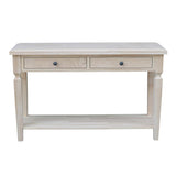 IC International Concepts Vista Console/Sofa, Unfinished Accent Table, 16D x 48W x 30H