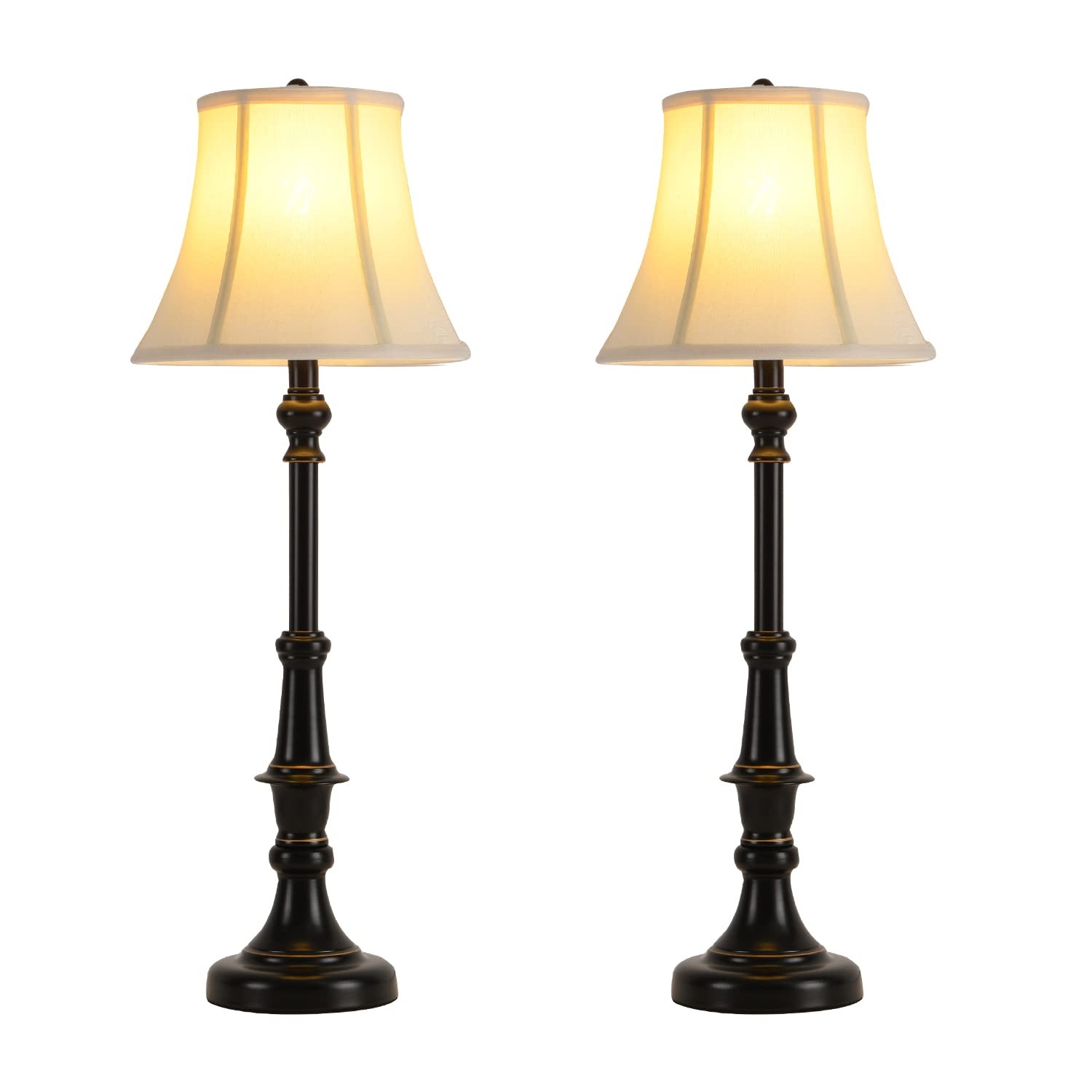 2 Pack Vintage Style Table Lamp, Buffet Table Lamp,Traditional Bedside Lamps