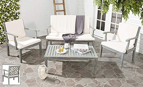 Outdoor Living Collection Bradbury 4-Piece Outdoor Living Set, Natural/Beige