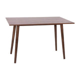 Hatfield Mid-Century Modern Dining Table - Dark Walnut Engineered Wood Kitchen Table