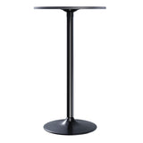 Obsidian Pub Table Round Black Mdf Top with Black Leg And Base - 23.7-Inch Top