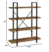 Bookcase Antique Nutmeg and Black 805806