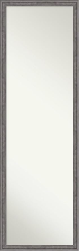 Door Wall Mirror, Full Length Mirror (51.5 x 17.5 in.), Dove Greywash Narrow Full Body Mirror and On The Door