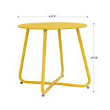 Yellow 18-inch Small Side Table End Table Coffee Table for Living Room Balcony Bedroom