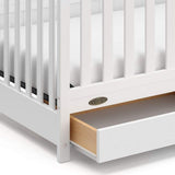 5-in-1 Convertible Crib with Drawer (White) – GREENGUARD Gold Certified, Crib