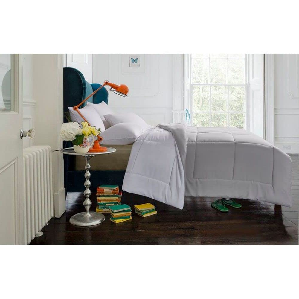 1 Piece Platinum Down Alternative Comforter Twin Size Silver Gray Shade reversible cozy fluffy