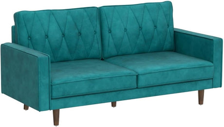 Modern Style Upholstered Tufted 69.3'' Wide 3 Seater Sofas, Green