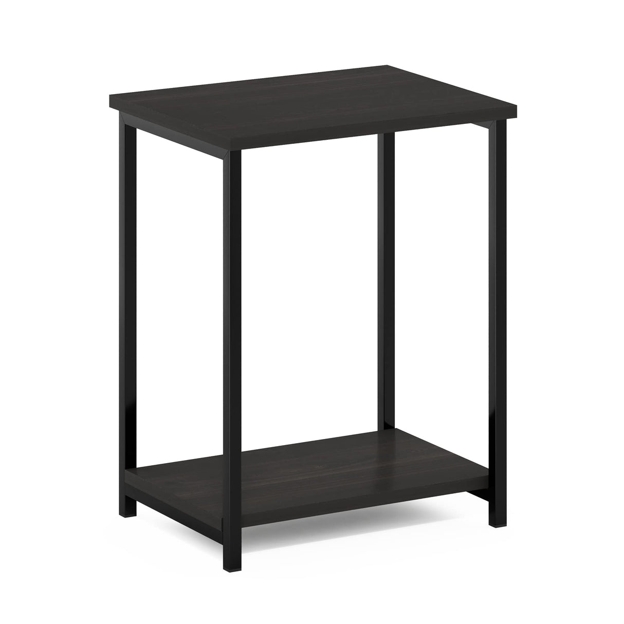 Simplistic Metal Frame End Table, 1-Pack, Espresso