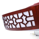 YIYIBYUS 22 Inch Ceiling Fan Lights with Controller Control,Chinese Style Invisible Circle Semi Flush Mount Chandelier Fan for Indoor Kitchen Bathroom Dining Room Garage Hallway Sunroom,Art Dcoration