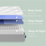 Sleep Original Foam Hybrid Mattress, Queen Size - Medium Firm Memory Foam