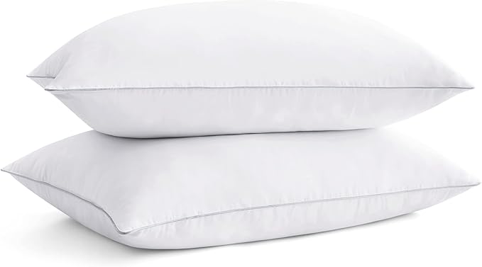 Goose Feathers and Down White Pillows with 100% Cotton Cover, Bed Sleeping Hotel