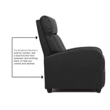 Wingback Recliner Chair Leather Single Modern Sofa Home Theater Seating for Living