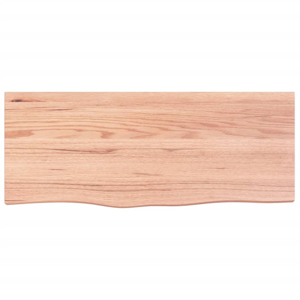 Wall Shelf in Light Brown - Versatile 39.4"x15.7"x(0.8"-1.6") Solid Oak Wood