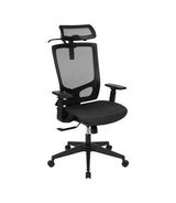 Ergonomic Mesh Office Chair with Synchro-Tilt, Pivot Adjustable Headrest, Lumbar