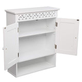 Bathroom Wall Cabinet Wood Medicine Cabinet, Multipurpose Home Kitchen Storage