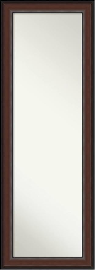 Door Wall Mirror, Full Length Mirror (51.5 x 17.5 in.), Yale Walnut Full Body Mirror and On