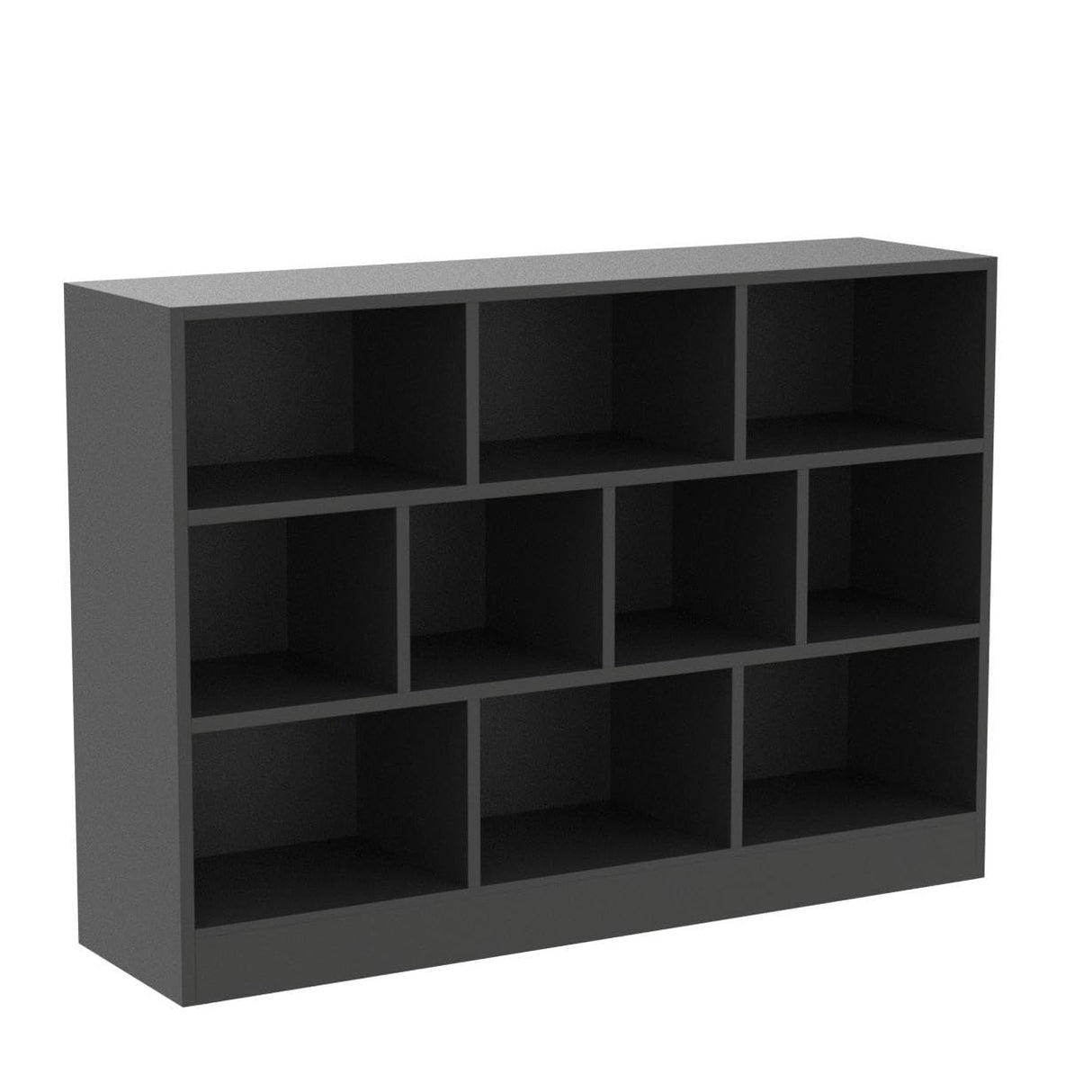 Bookshelf, 3-Tier Open Shelf Bookcase, 10 Cube Storage Organizer with Anti-Tilt Device,